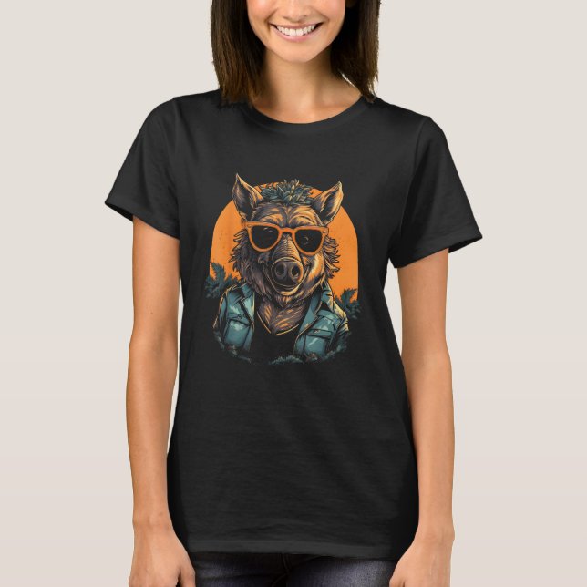 Hog Hunting Adventure for Boar Hunter and Boar Hun T-Shirt (Front)