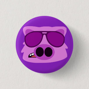 Hog Wild 1 Inch Round Button