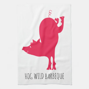 Hog Wild Barbeque Serviette de cuisine