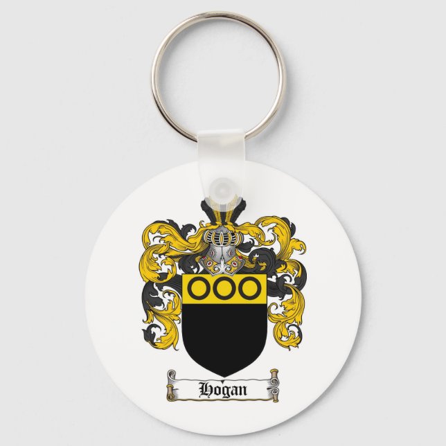 HOGAN FAMILY CREST -  HOGAN COAT OF ARMS KEYCHAIN (Front)