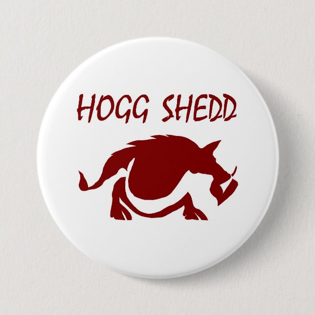 HoggSheddLogo-1C(JPEG) 3 Inch Round Button (Front)