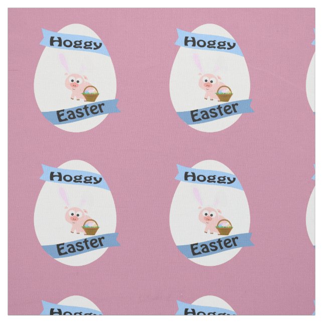 Hoggy Easter Pig Fabric (Swatch)