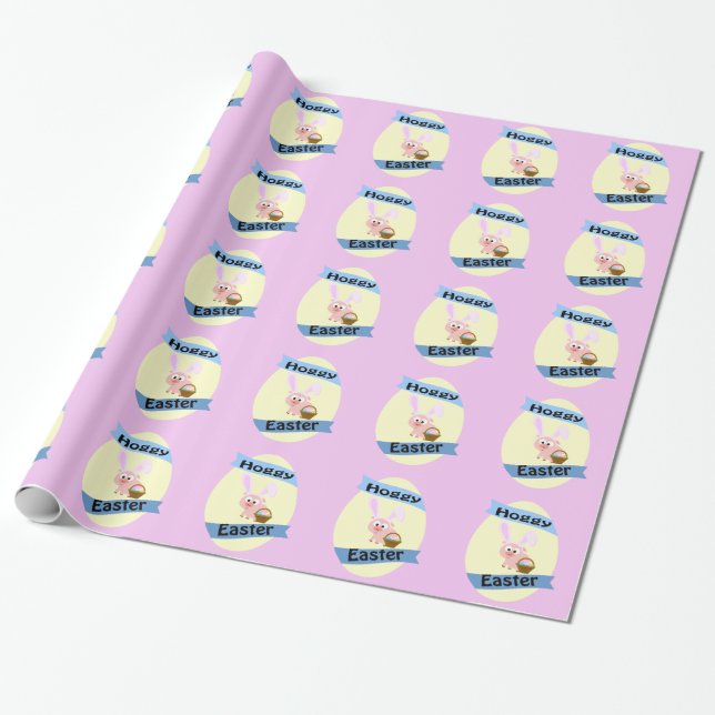 Hoggy Easter! Wrapping Paper (Unrolled)