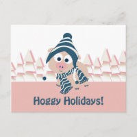 Hoggy Holidays! Cute Winter Pig