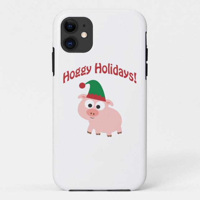 Hoggy Holidays! Elf Pig Case-Mate iPhone Case (Back)