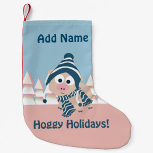 Hoggy Holidays! Winter Pig Small Christmas Stocking