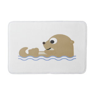 Hoggy Valentines Day Pigs Bath Mat