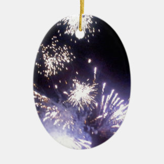 Hogmanay Fireworks Ceramic Ornament