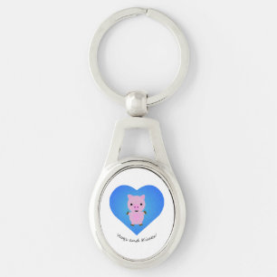Hogs and Kisses Pig Keychain