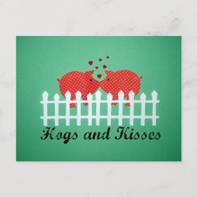 Hogs and Kisses Postcard (Front)