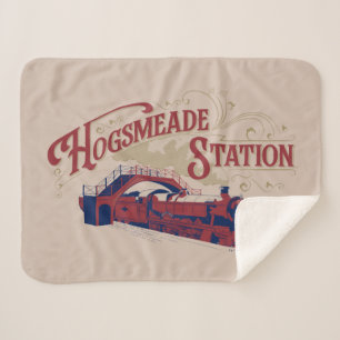 HOGSMEADE Station Vintage Graphic Sherpa Blanket