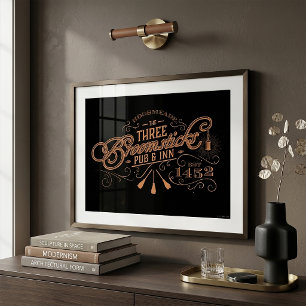 HOGSMEADE™ THE THREE BROOMSTICKS™ Pub & Inn Poster