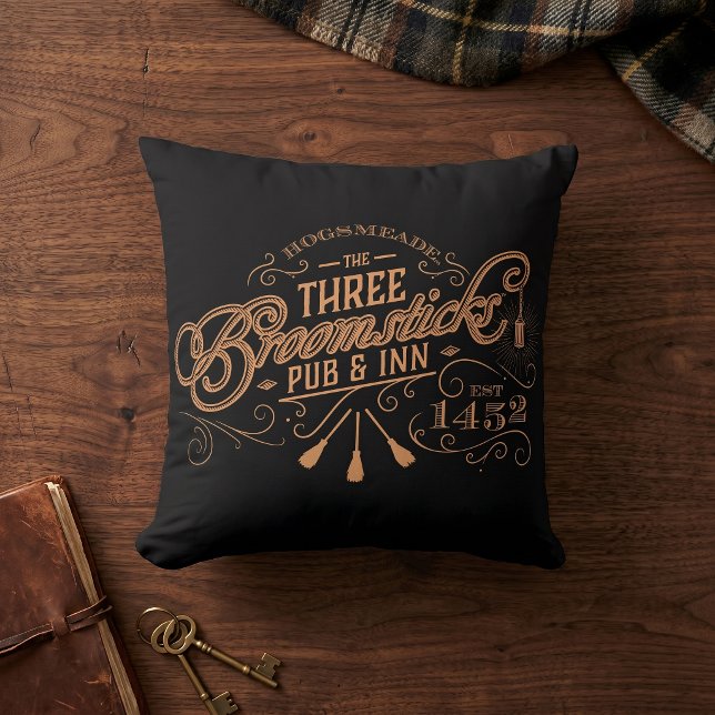 HOGSMEADE™ THE THREE BROOMSTICKS™ Pub & Inn Throw Pillow (Creator Uploaded)