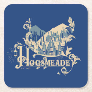 HOGSMEADE™ Vintage Village Graphic Square Paper Coaster