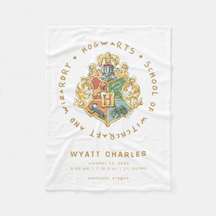 HOGWARTS™ Baby Birth Stats Fleece Blanket