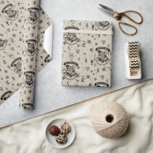 HOGWARTS™ Beige Pattern Wrapping Paper