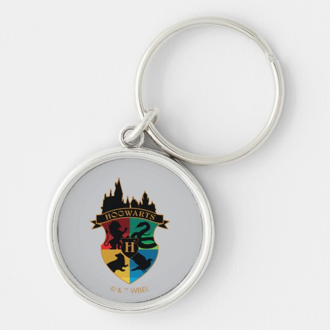 HOGWARTS™ Castle Crest House Pride Badge Keychain (Front)