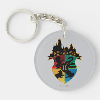 HOGWARTS™ Castle Crest House Pride Badge Keychain