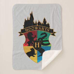 HOGWARTS™ Castle Crest House Pride Badge Sherpa Blanket