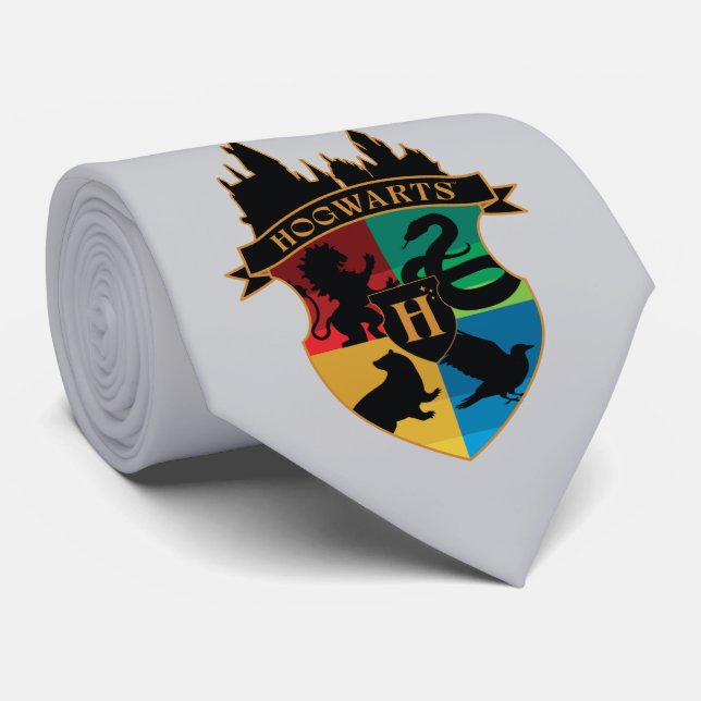 HOGWARTS™ Castle Crest House Pride Badge Tie (Rolled)