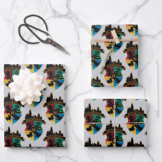 HOGWARTS™ Castle Crest House Pride Badge Wrapping Paper Sheet