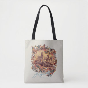 HOGWARTS™ CASTLE Floral Graphic Tote Bag