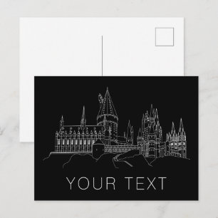 HOGWARTS™ CASTLE Outline  Postcard