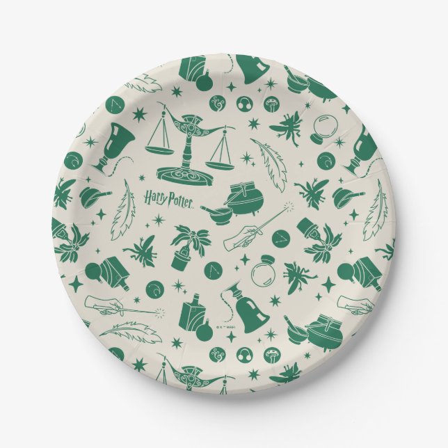 HOGWARTS™ Class Club Pattern Paper Plate (Front)