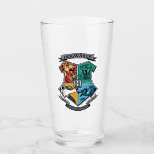 HOGWARTS™ Crosshatched Emblem Glass