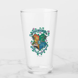 HOGWARTS™ Floral Crest Glass
