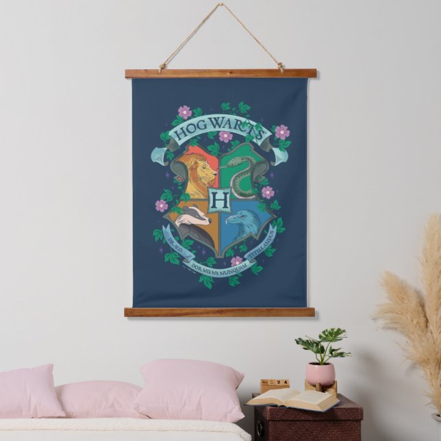 HOGWARTS™ Floral Crest Hanging Tapestry (Bedroom)