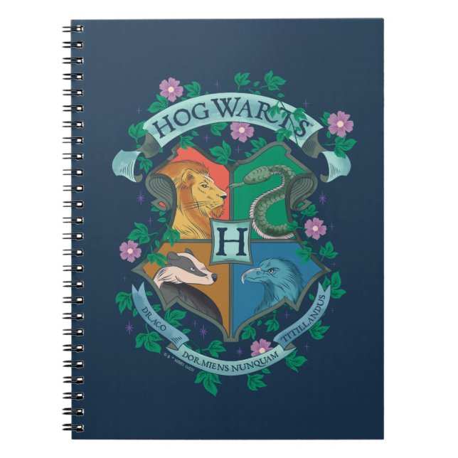 HOGWARTS™ Floral Crest Notebook (Front)