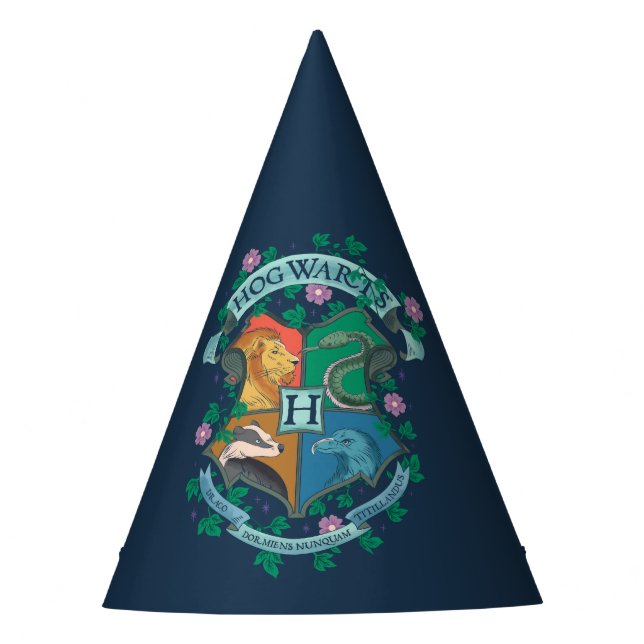 HOGWARTS™ Floral Crest Party Hat (Front)