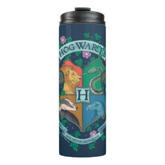 HOGWARTS™ Floral Crest Thermal Tumbler