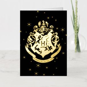 HOGWARTS™ Glistening Golden Crest Foil Greeting Card