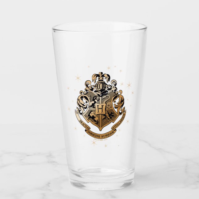 HOGWARTS™ Glistening Golden Crest Glass (Front)