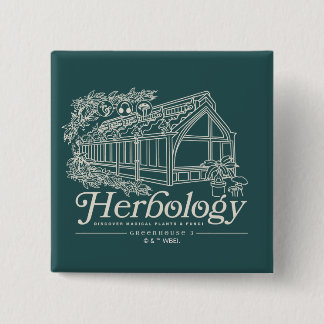 HOGWARTS™ Herbology Greenhouse 2 Inch Square Button
