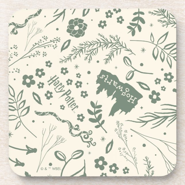 HOGWARTS™ Herbology Magic Pattern Coaster (Front)