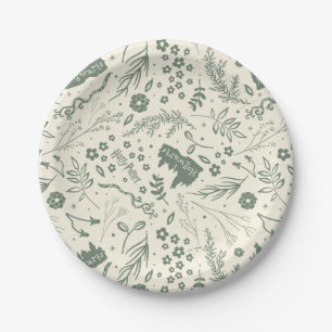 HOGWARTS™ Herbology Magic Pattern Paper Plate