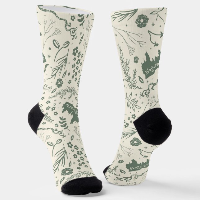 HOGWARTS™ Herbology Magic Pattern Socks (Angled)