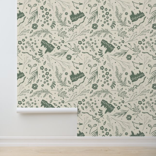 HOGWARTS™ Herbology Magic Pattern Wallpaper (Application)
