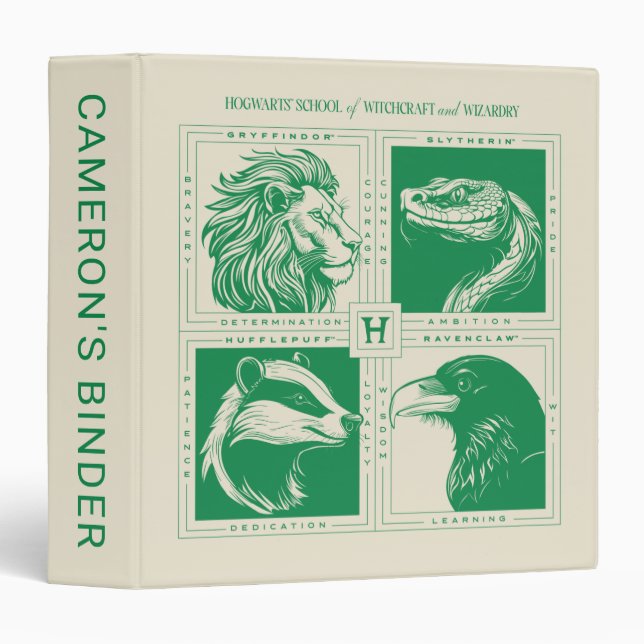 HOGWARTS™ House Animals Grid Binder (Front/Spine)