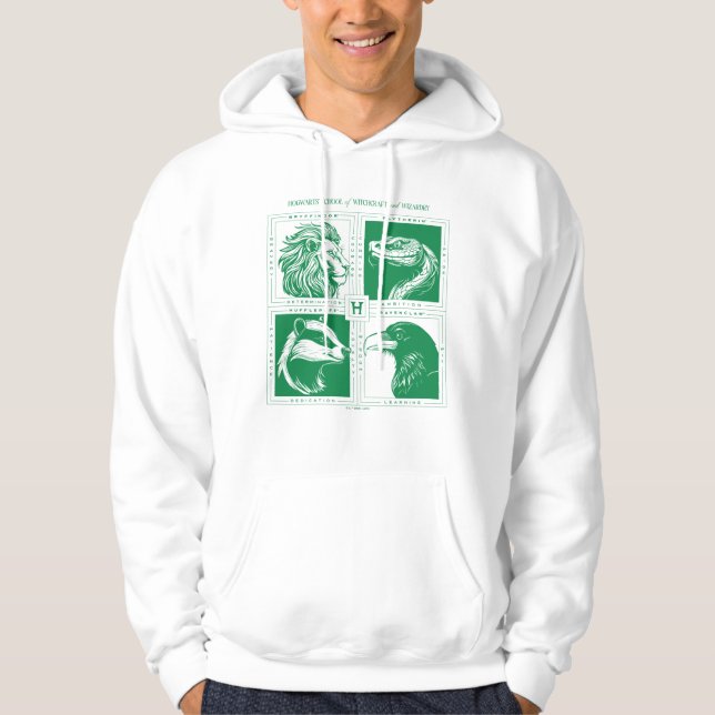 HOGWARTS™ House Animals Grid Hoodie (Front)
