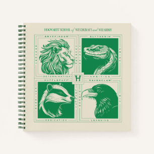 HOGWARTS™ House Animals Grid Notebook