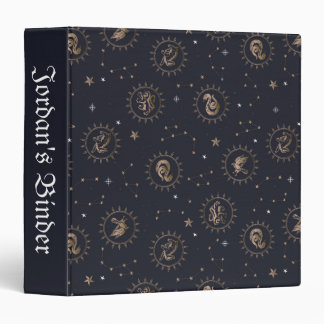 Hogwarts House Crests Constellation Pattern Binder