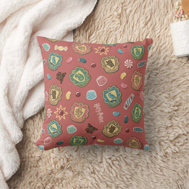 HOGWARTS™ Houses Holiday Cookie Pattern Throw Pillow (Blanket)