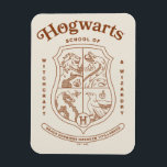 HOGWARTS™ School of Witchcraft and Wizardry Crest Magnet<br><div class="desc">Honor the legacy of the wizarding world with this timeless Hogwarts™ School of Witchcraft & Wizardry crest design. Featuring the iconic four-house shield — lion, serpent, badger, and eagle — this elegant artwork represents the unity and tradition of Gryffindor™, Slytherin™, Hufflepuff™, and Ravenclaw™. Rendered in a refined, vintage-inspired line style,...</div>