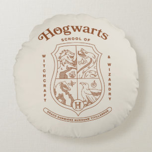 HOGWARTS™ School of Witchcraft and Wizardry Crest Round Pillow