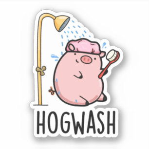 Hogwash Funny Pig Pun 