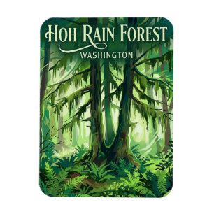 Hoh Rain Forest Washington Magnet